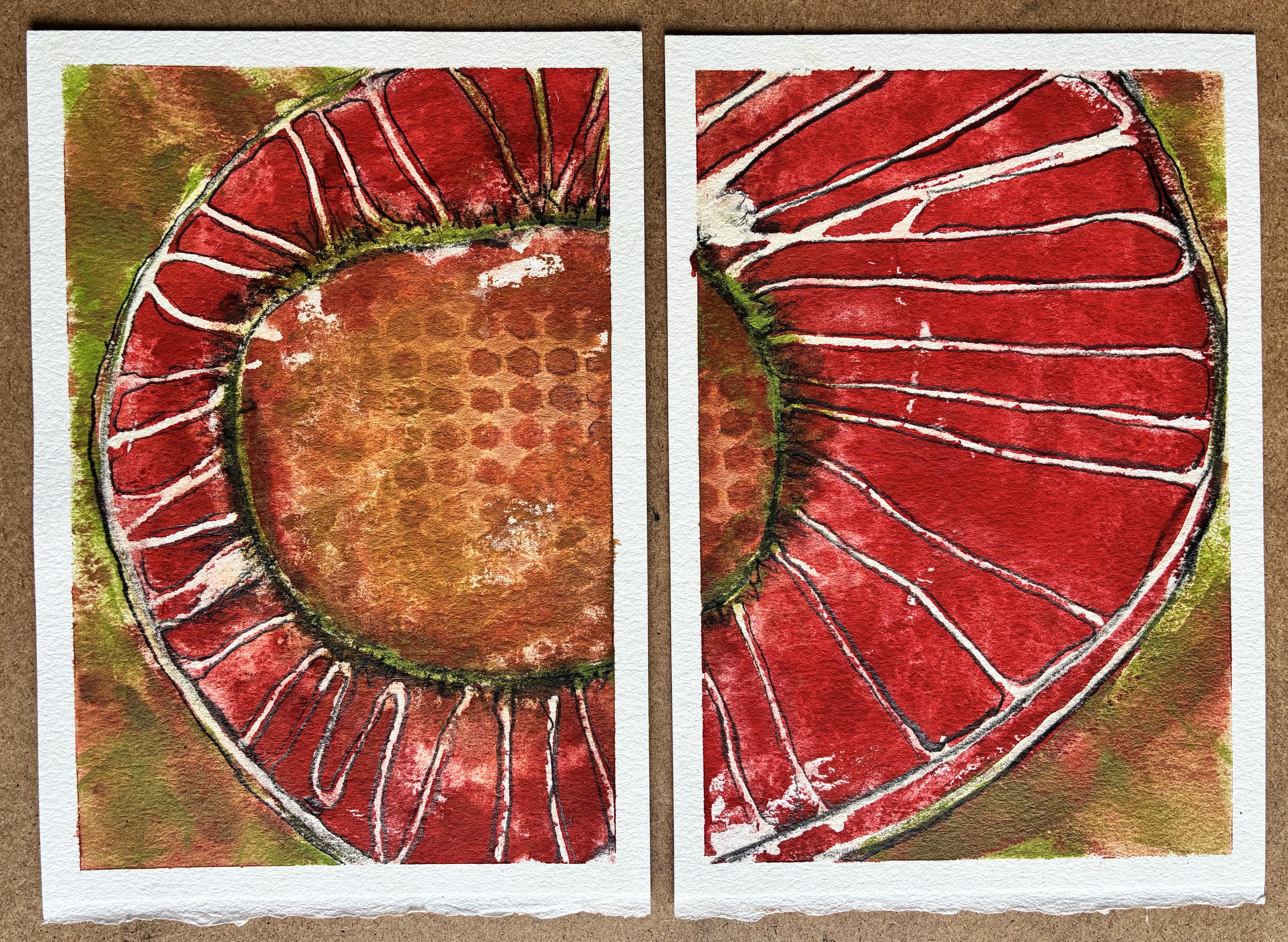 red sun flower, 2018